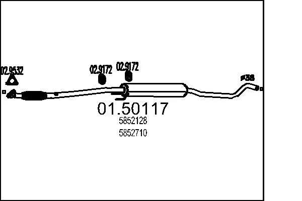 Centre Muffler MTS 01.50117