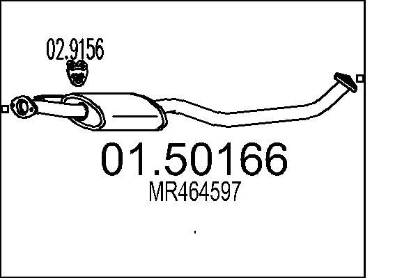 Centre Muffler MTS 01.50166