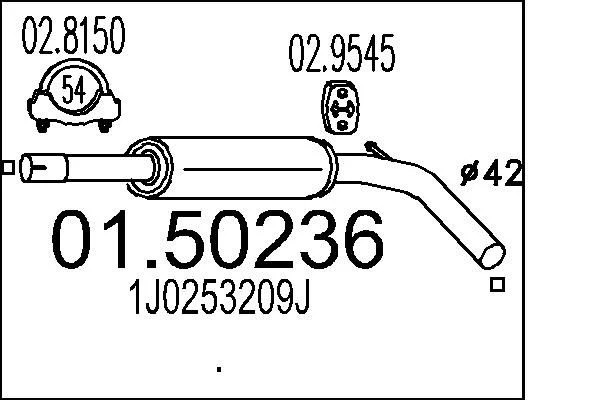 Centre Muffler MTS 01.50236