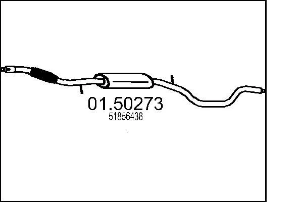 Centre Muffler MTS 01.50273