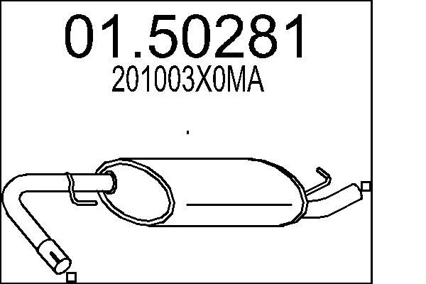 Centre Muffler MTS 01.50281
