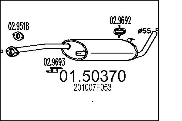 Centre Muffler MTS 01.50370