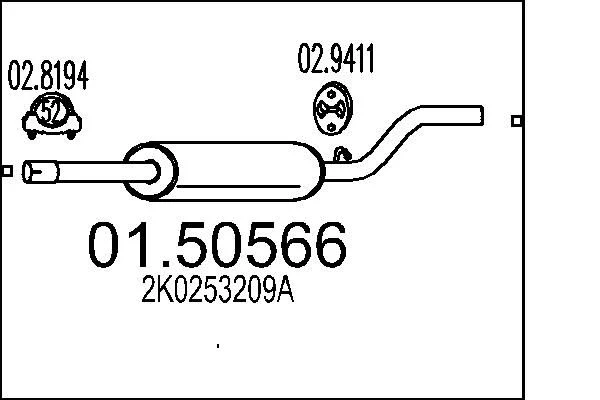 Centre Muffler MTS 01.50566