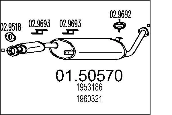 Centre Muffler MTS 01.50570