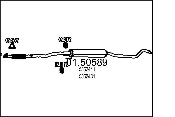 Centre Muffler MTS 01.50589