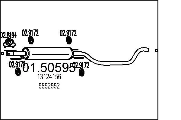 Centre Muffler MTS 01.50595