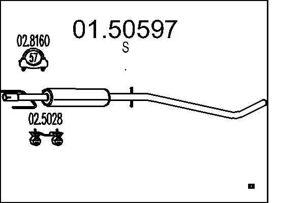 Centre Muffler MTS 01.50597