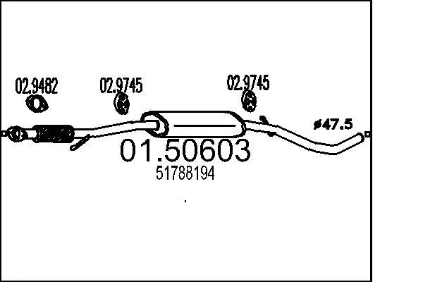 Centre Muffler MTS 01.50603