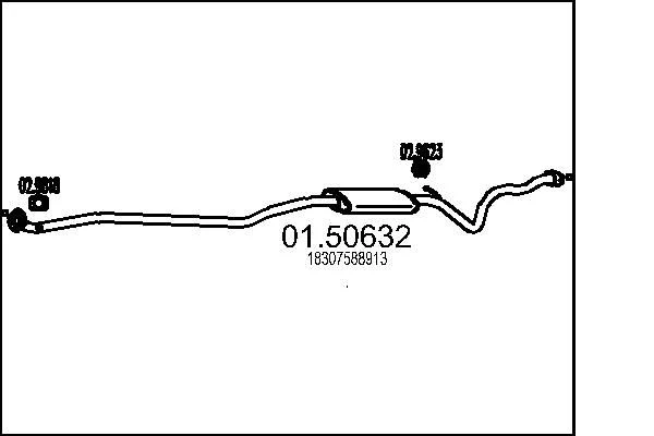 Centre Muffler MTS 01.50632
