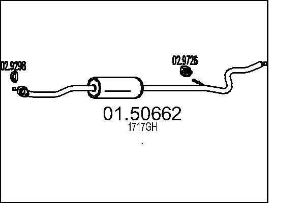 Centre Muffler MTS 01.50662