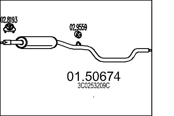 Centre Muffler MTS 01.50674