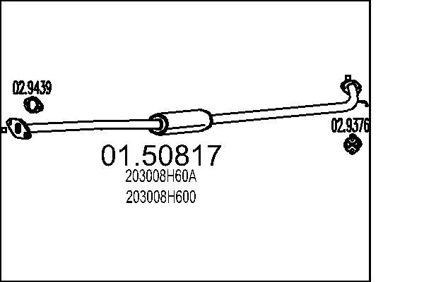 Centre Muffler MTS 01.50817