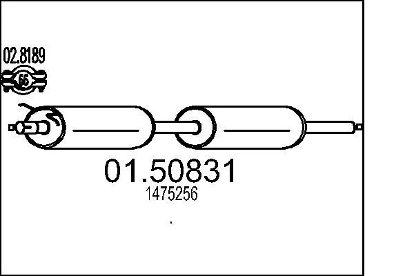 Centre Muffler MTS 01.50831