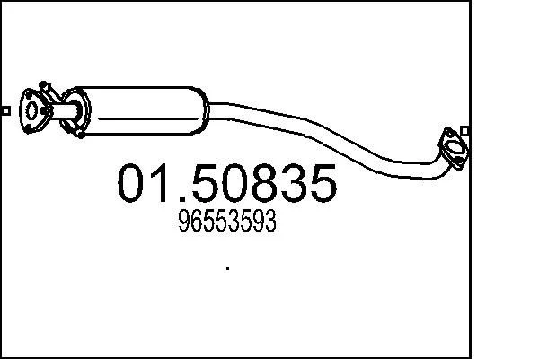 Centre Muffler MTS 01.50835