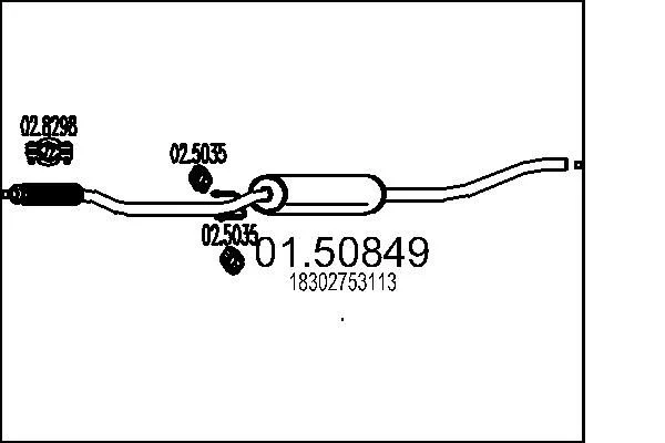 Centre Muffler MTS 01.50849