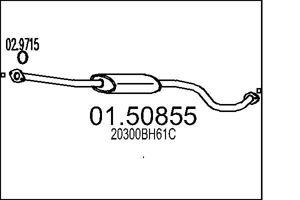 Centre Muffler MTS 01.50855