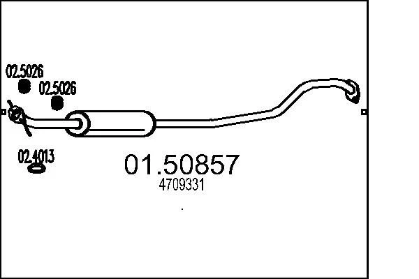 Centre Muffler MTS 01.50857