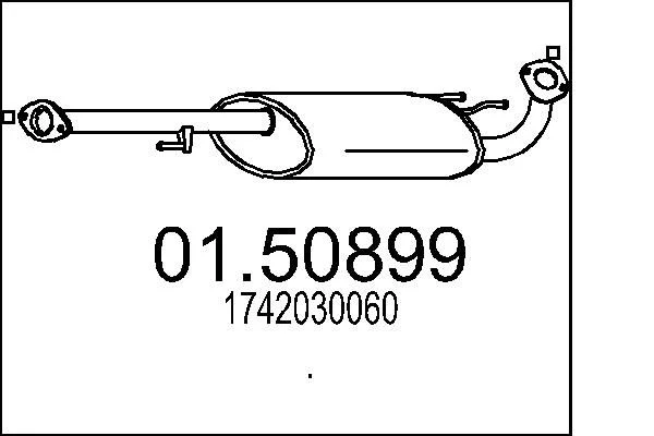 Centre Muffler MTS 01.50899