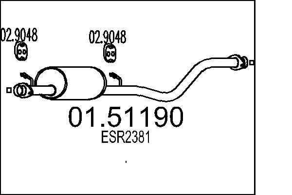 Centre Muffler MTS 01.51190
