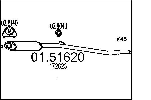 Centre Muffler MTS 01.51620