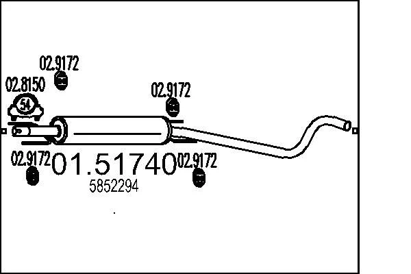 Vidurinis duslintuvas MTS 01.51740