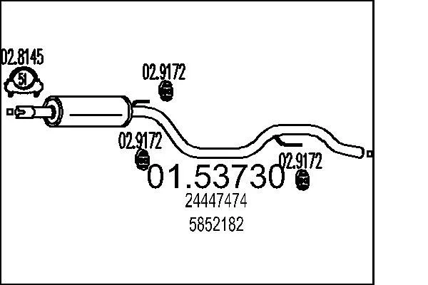 Centre Muffler MTS 01.53730