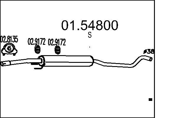 Centre Muffler MTS 01.54800