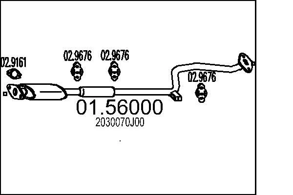 Centre Muffler MTS 01.56000