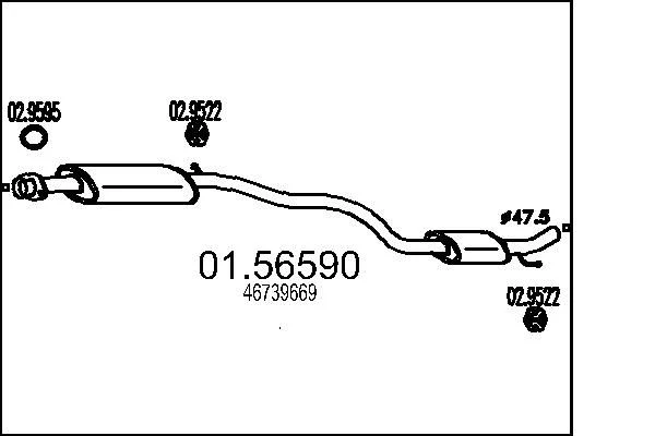 Centre Muffler MTS 01.56590