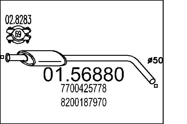 Centre Muffler MTS 01.56880
