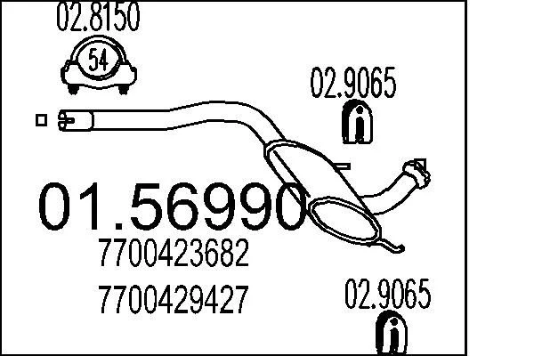 Centre Muffler MTS 01.56990