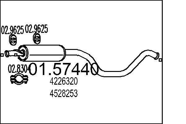 Centre Muffler MTS 01.57440