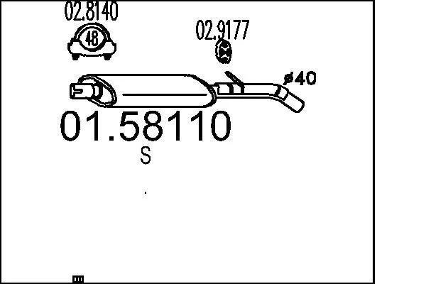 Centre Muffler MTS 01.58110