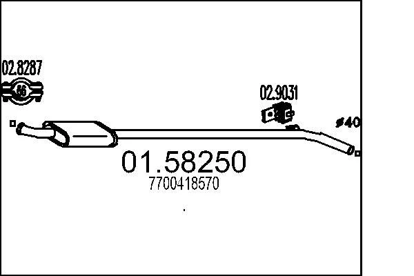 Centre Muffler MTS 01.58250