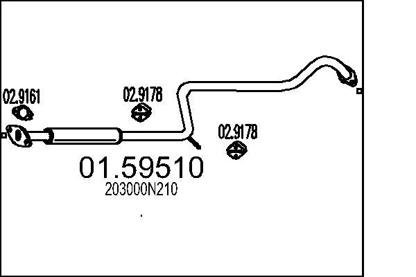 Centre Muffler MTS 01.59510