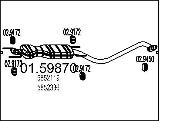 Centre Muffler MTS 01.59870