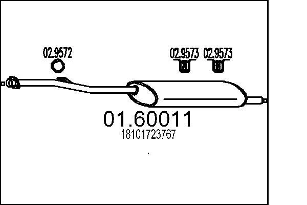 Rear Muffler MTS 01.60011