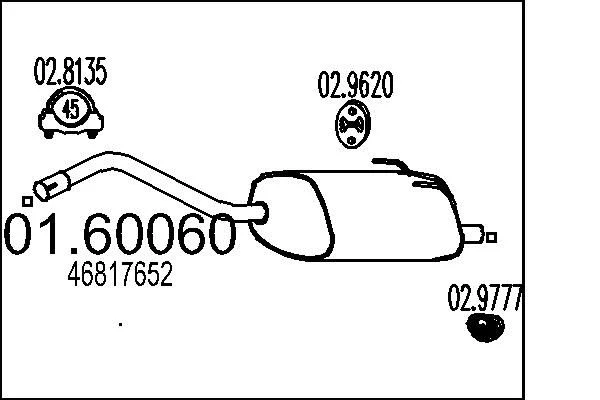 Rear Muffler MTS 01.60060