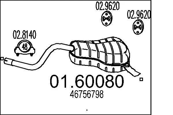 Rear Muffler MTS 01.60080