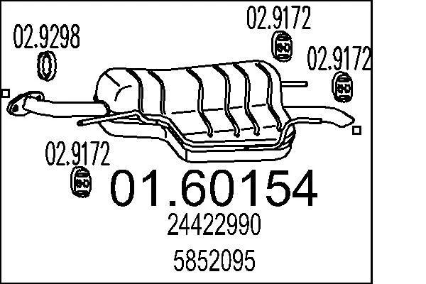 Rear Muffler MTS 01.60154