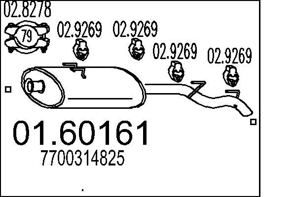 Rear Muffler MTS 01.60161