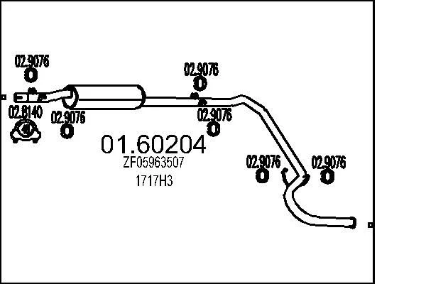 Rear Muffler MTS 01.60204
