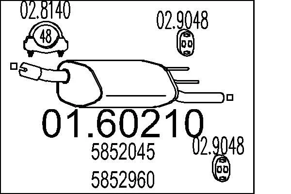Rear Muffler MTS 01.60210