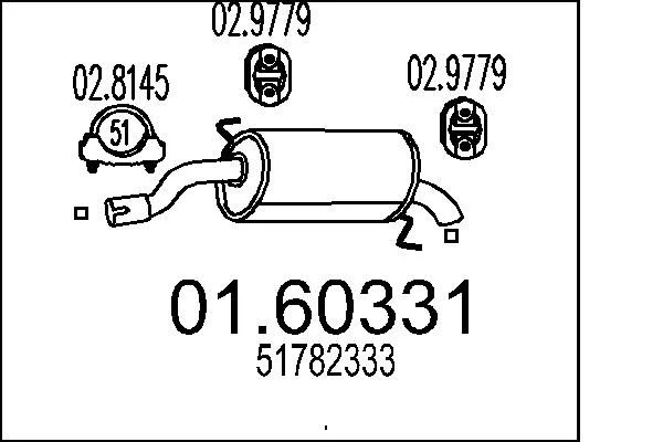 Rear Muffler MTS 01.60331