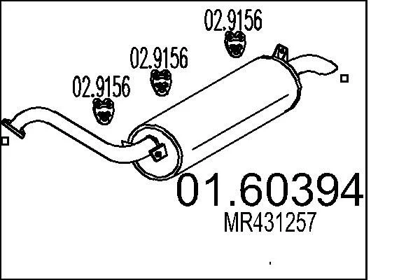 Rear Muffler MTS 01.60394