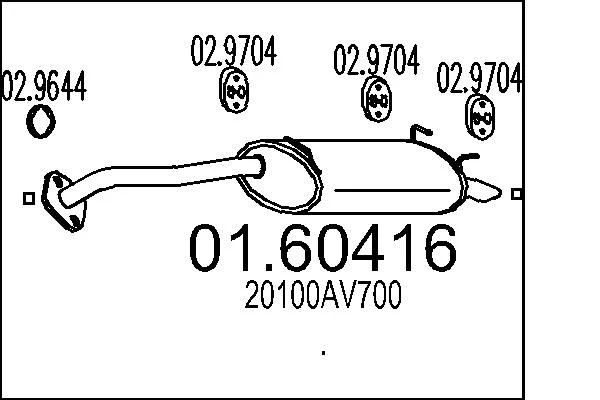 Rear Muffler MTS 01.60416