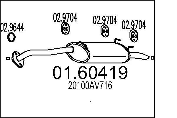 Rear Muffler MTS 01.60419