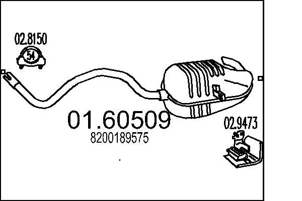 Rear Muffler MTS 01.60509