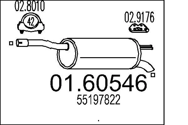 Rear Muffler MTS 01.60546
