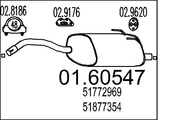 Rear Muffler MTS 01.60547